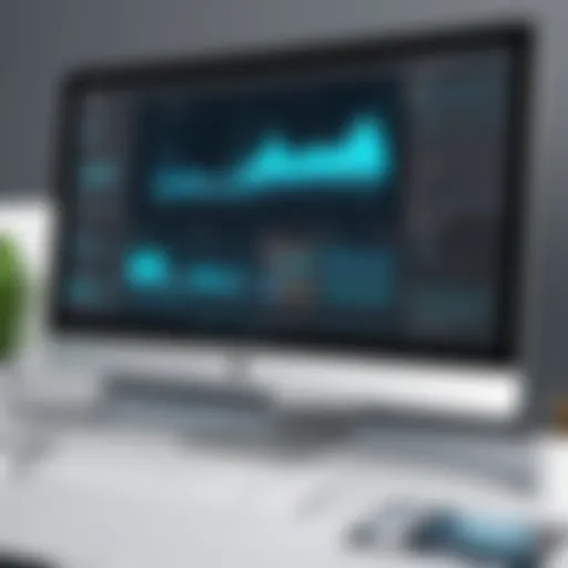 Conceptual representation of graphic design software interface