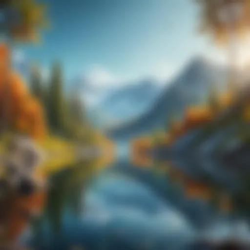 A serene landscape representing tranquility away from social media