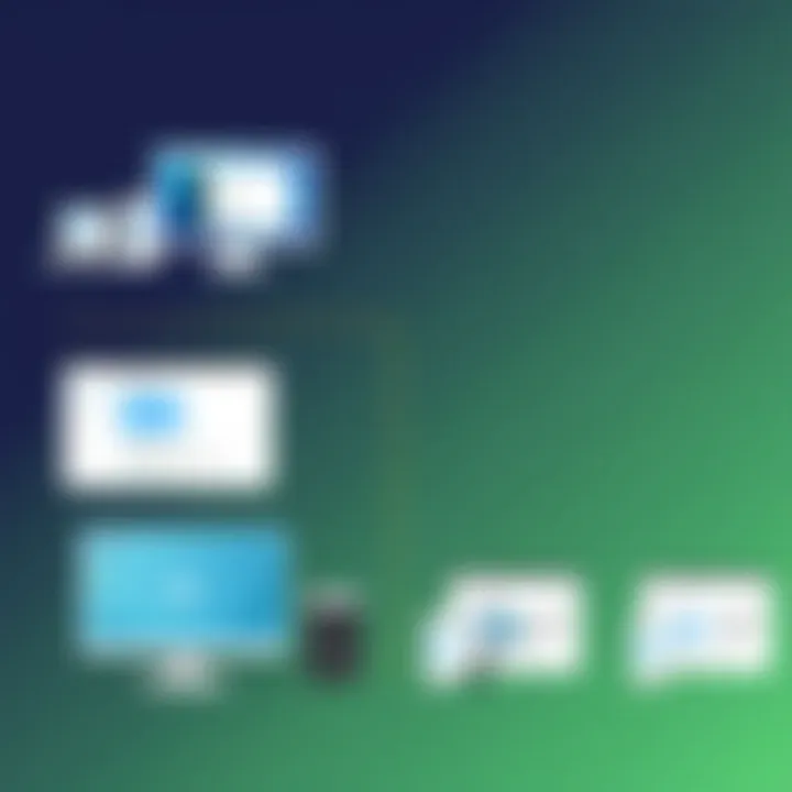 User interface comparison of various software applications