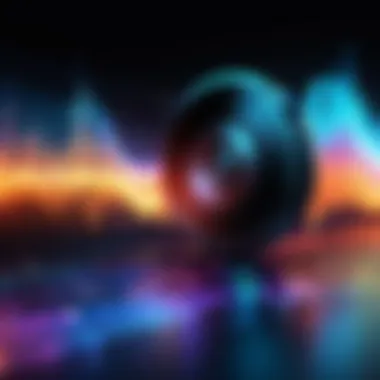 Transformation of Audio to Text Visual representation of audio waveforms converting to text.