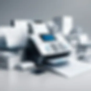 Integrated Fax Solutions in Business Illustration of integrated fax solutions within a corporate environment.