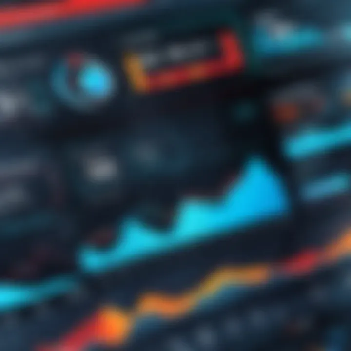 Data analytics dashboard displaying business performance metrics through Oracle ERP.