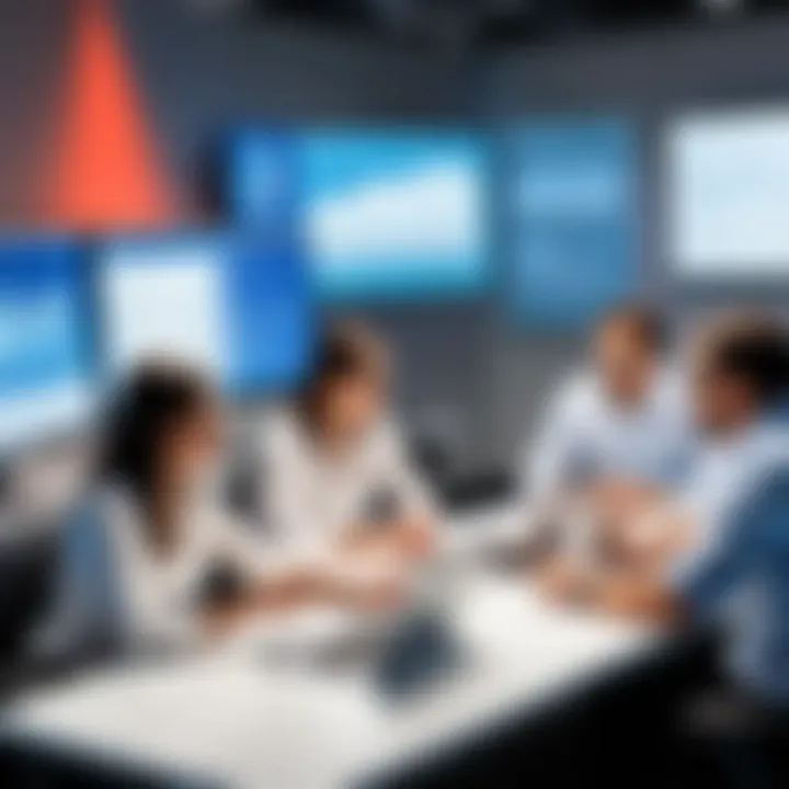 Team members engaging in a strategy session focused on Oracle ERP implementation.