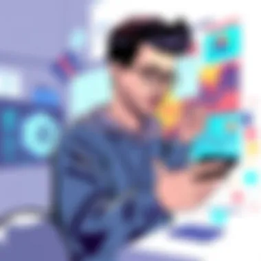 Creative Digital Art Creation Creative individual engaged in digital art creation