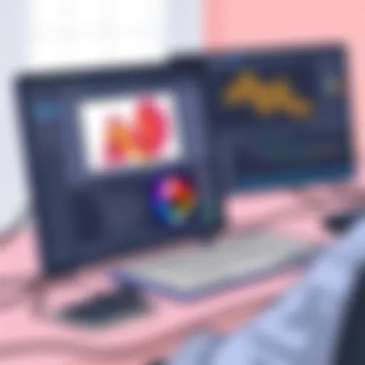 Artistic Software Interface Artistic software interface showcasing editing tools