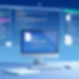 An illustration depicting the interface of a file restore program