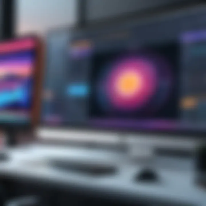 User interface of a free animation software