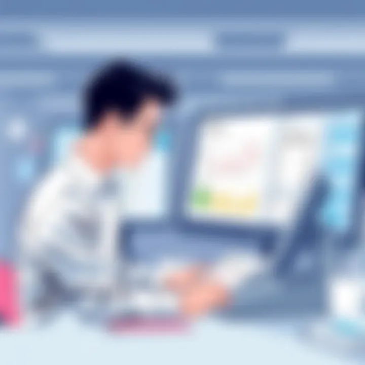 Business owner analyzing revenue reports generated by POS software