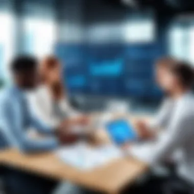 Business Team Discussing Procurement Strategies A business team discussing procurement strategies