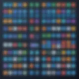 A visual representation of various web app builders' interfaces.