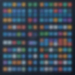 A visual representation of various web app builders' interfaces.