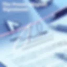 Digital signature on a document