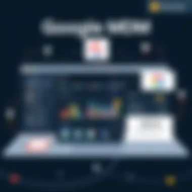 An illustration depicting the Google MDM dashboard for iPhone management.