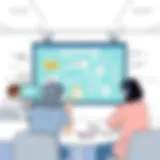 Creative brainstorming session with digital mind mapping