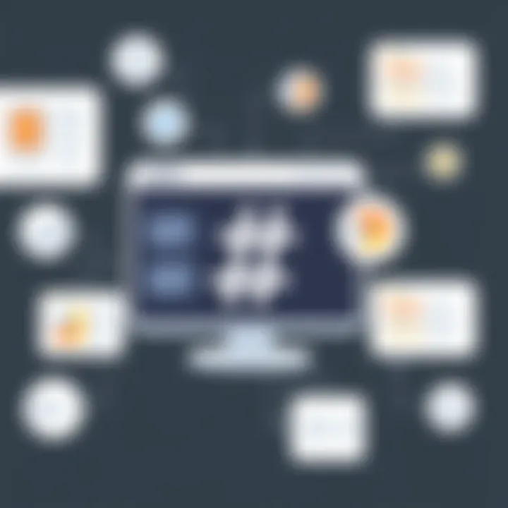 Visual representation of hashtag aggregator functionalities