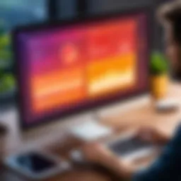 A visual representation of Hotjar's heatmap functionality showcasing user engagement on a website.