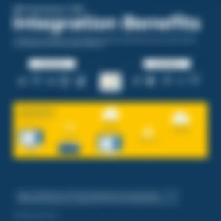 Visual representation of integration capabilities with various enterprise systems.