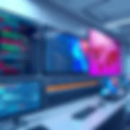 Corporate digital signage showcasing dynamic content