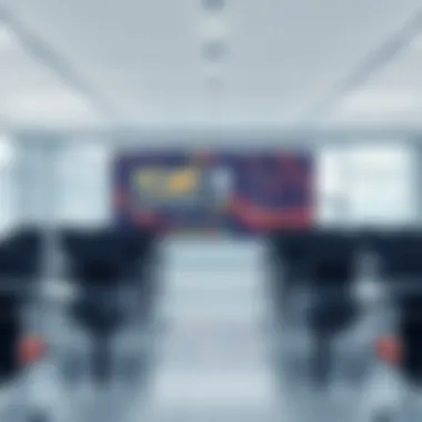Engaging digital display in a modern office environment