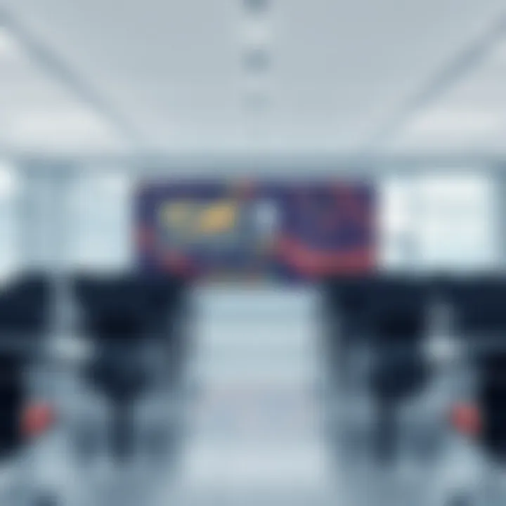 Engaging digital display in a modern office environment
