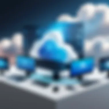 Cloud Solutions Overview Illustration depicting cloud solutions provided by Ionos