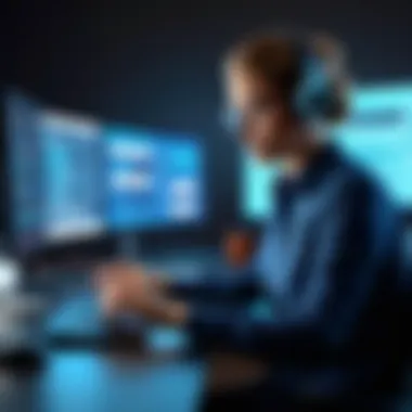 The Role of a Transcriptionist A professional transcriptionist at work, focused on audio content