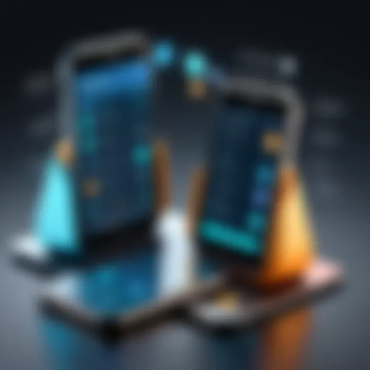 A comparison chart showcasing advantages and disadvantages of mobile tools.