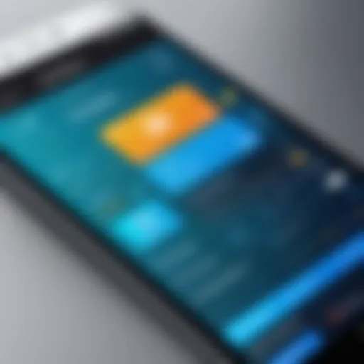 Dynamic interface of a banking application showcasing user-friendly navigation