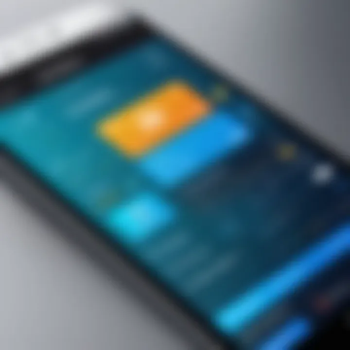 Dynamic interface of a banking application showcasing user-friendly navigation