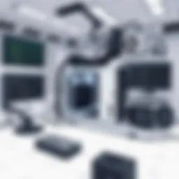 A high-tech mining rig in a sophisticated setup