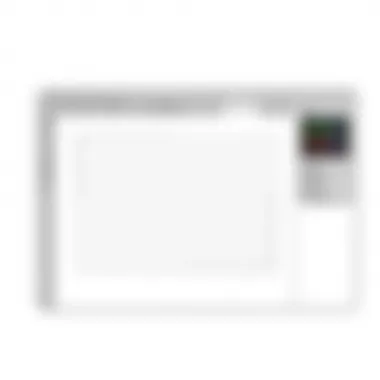 Digital Sketch Pad Interface with Grid Options A digital sketch pad interface showcasing grid options