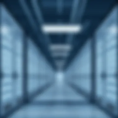Interior view of a modern OVHcloud data center facility