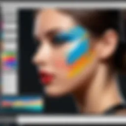 Artistic interface of Paint Sai Free showcasing tools and options