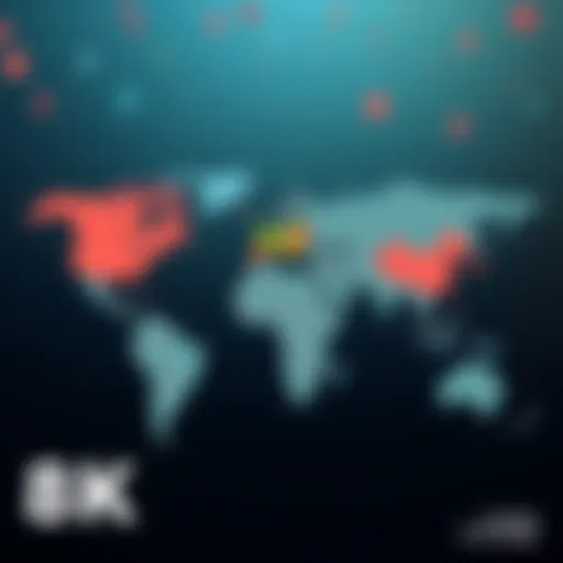 Global Reach of QuickBooks A world map highlighting regions where QuickBooks is utilized