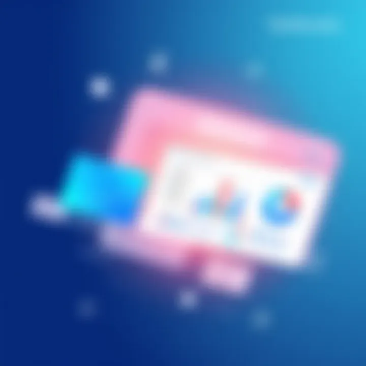 Accounting Software Dashboard Dynamic dashboard illustrating accounting software functionalities