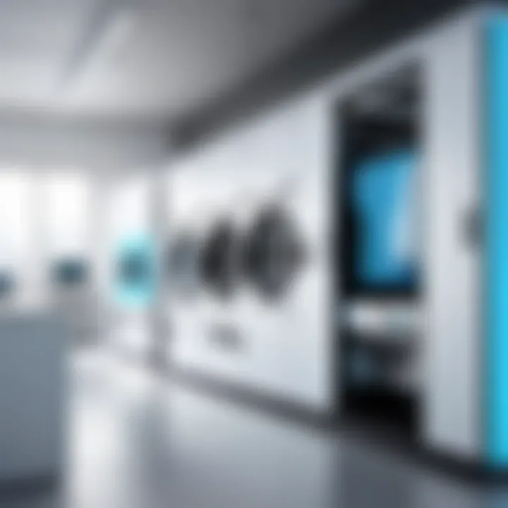 A modern dry cleaning facility showcasing advanced technology