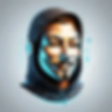 Secure Communication Channel Illustration of a secure communication channel symbolizing anonymity.