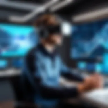 Professional Development in a VR Workspace A futuristic workspace utilizing virtual reality for professional training