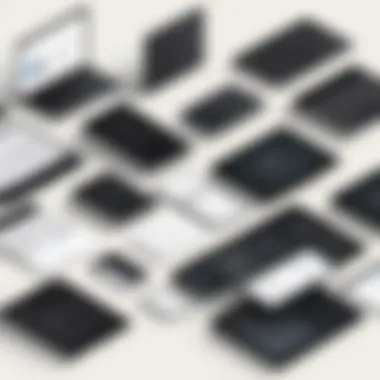 Illustration of various applications of Typeform in business and creative sectors