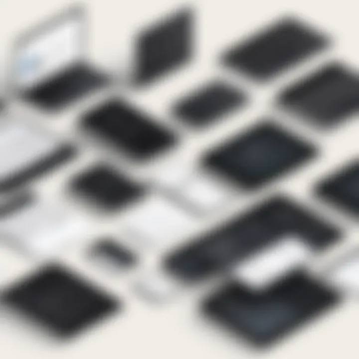 Illustration of various applications of Typeform in business and creative sectors