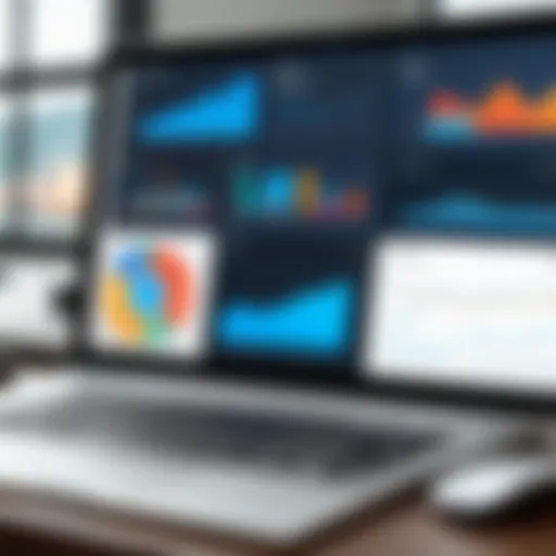 Modern dashboard interface of a web-based CRM system