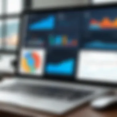 Interactive Dashboard of CRM Solutions Modern dashboard interface of a web-based CRM system