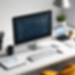 A digital workspace showcasing various web prototyping tools in action