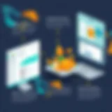 Visual representation of harvest software functionalities