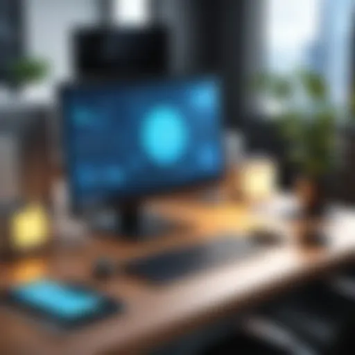 A digital workspace showcasing remote access tools