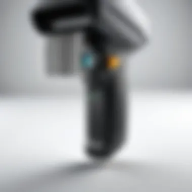 Illustration of a barcode scanner in action