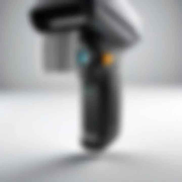 Illustration of a barcode scanner in action