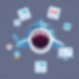 Visual representation of Mail Shark's features and benefits