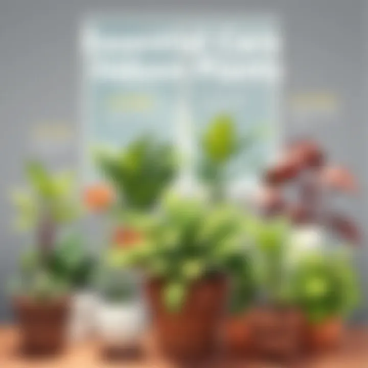 Essential Care Tips for Indoor Plants A collage of various indoor plants with care tips