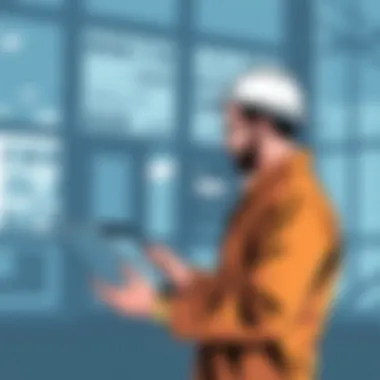 Architect reviewing project layout on a tablet using free design software